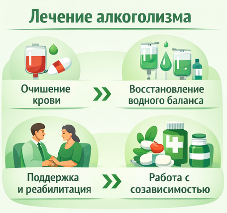 лечение алкоголизма в Красновишерске этапы